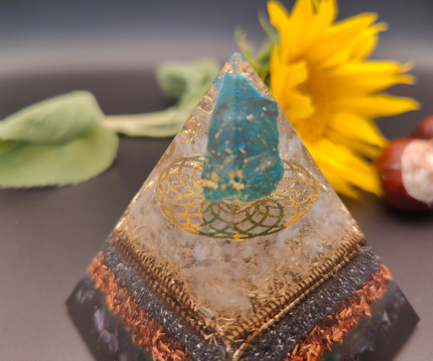 Mini-Pyramide - Metall Natur