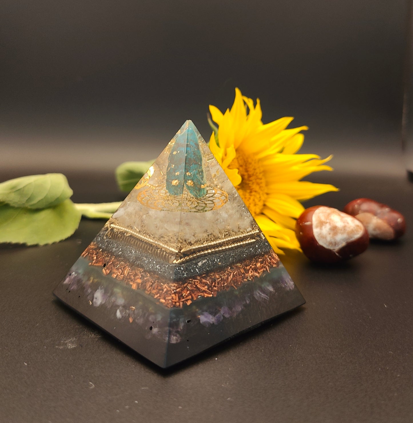 Mini-Pyramide - Metall Natur