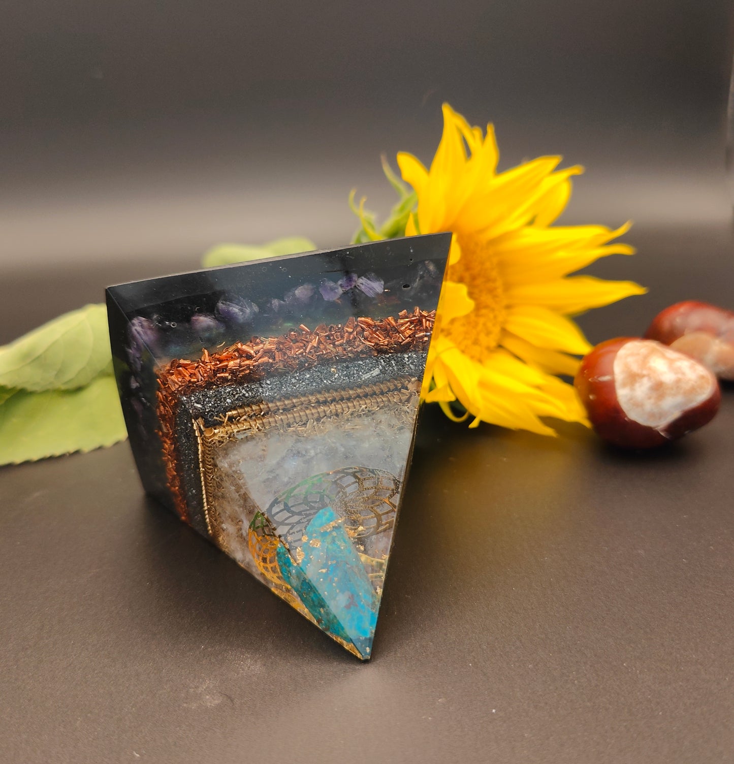 Mini-Pyramide - Metall Natur