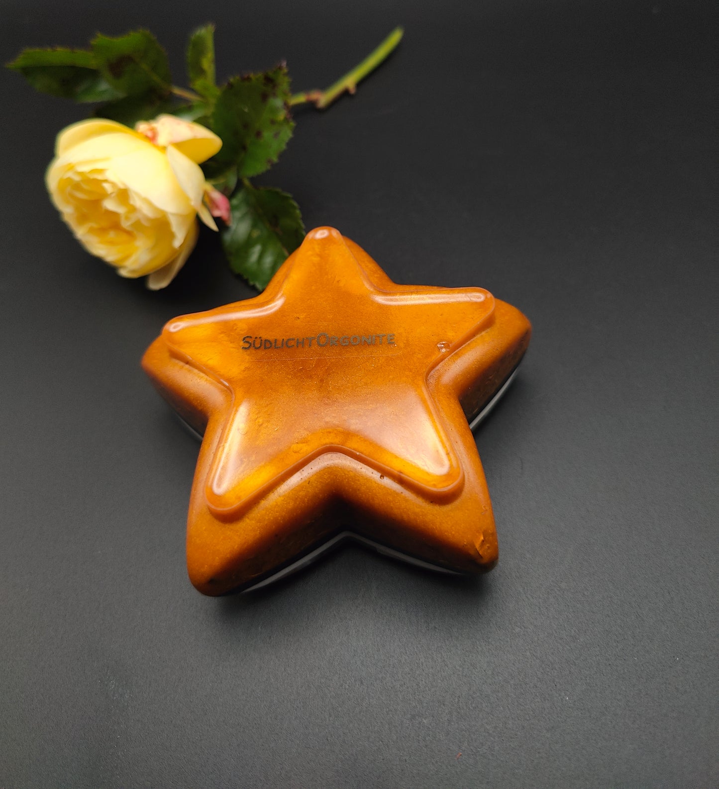 Teelicht-Stern mit Bernstein