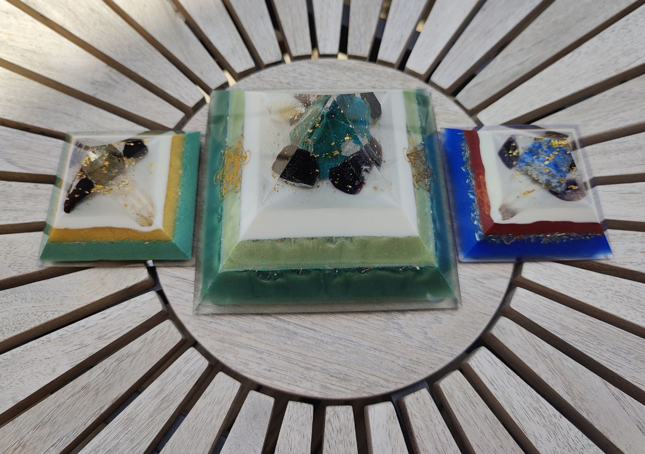 Mini-Pyramide - blau-rot