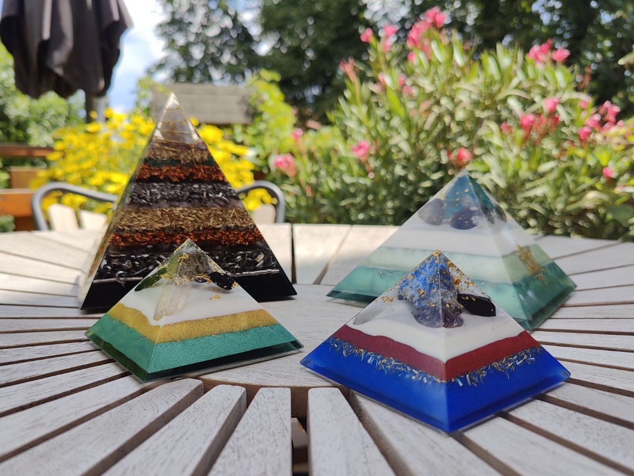Mini-Pyramide - blau-rot