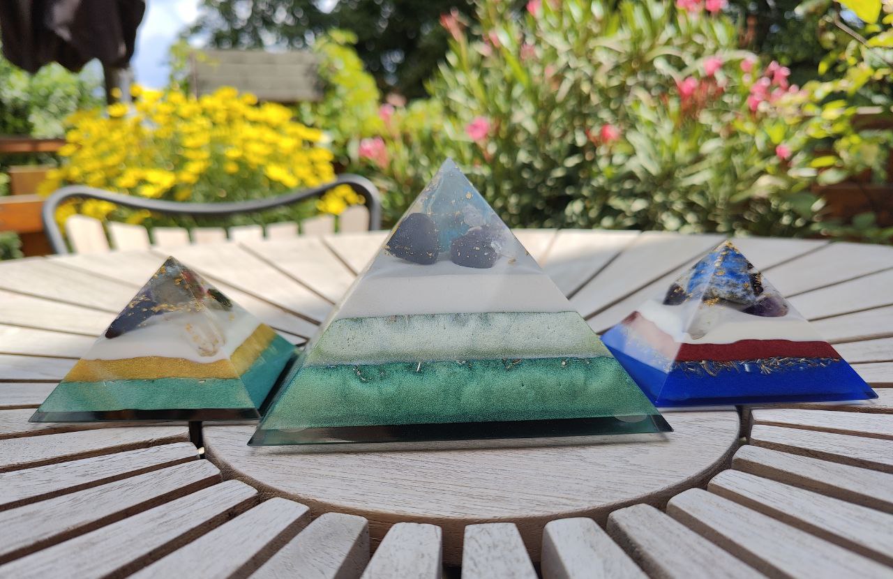 Mini-Pyramide - blau-rot