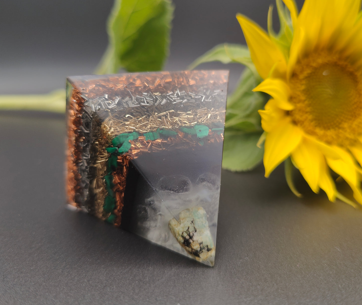 Mini-Pyramide - Metall Natur