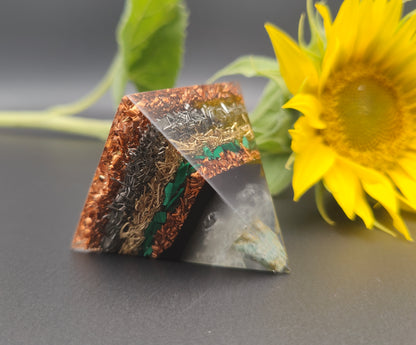 Mini-Pyramide - Metall Natur