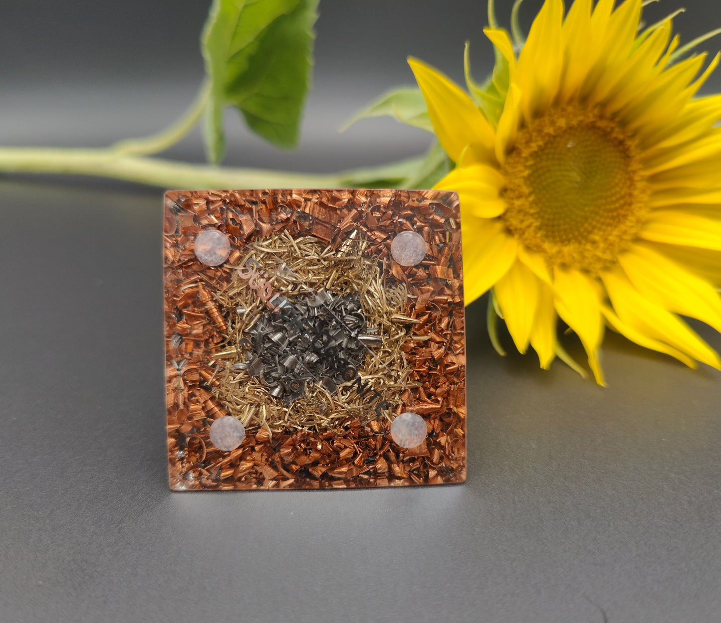 Mini-Pyramide - Metall Natur