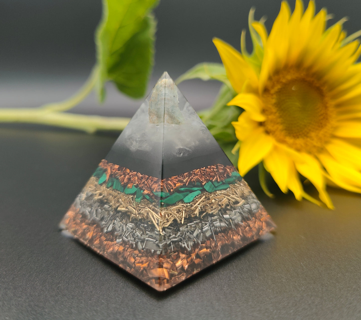Mini-Pyramide - Metall Natur