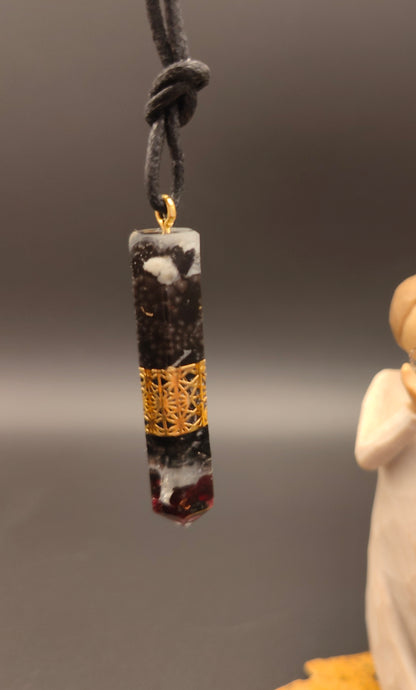 Anhänger mit Granat und Turmalin