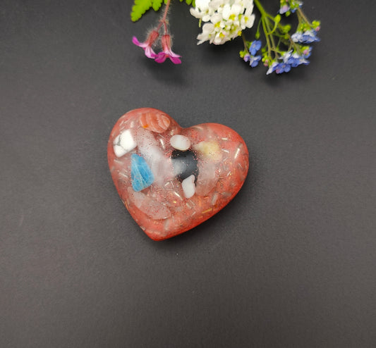 Plastischer Herz-Orgonit - Taschenorgonit