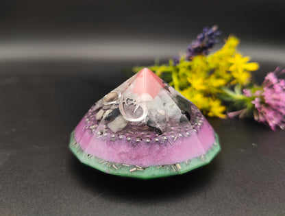 Diamant Orgonit mit Aquamarin