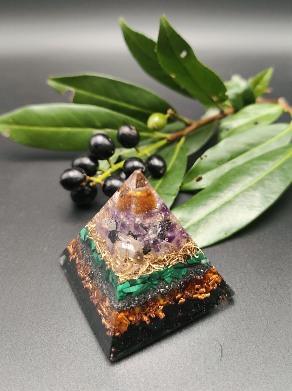 Mini-Pyramide - Metall Natur