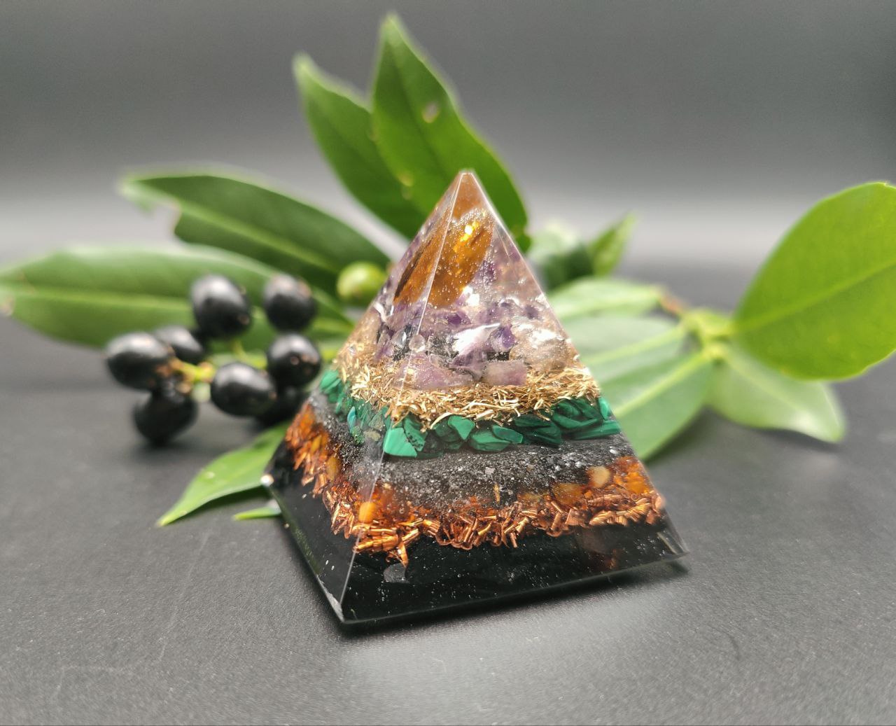 Mini-Pyramide - Metall Natur