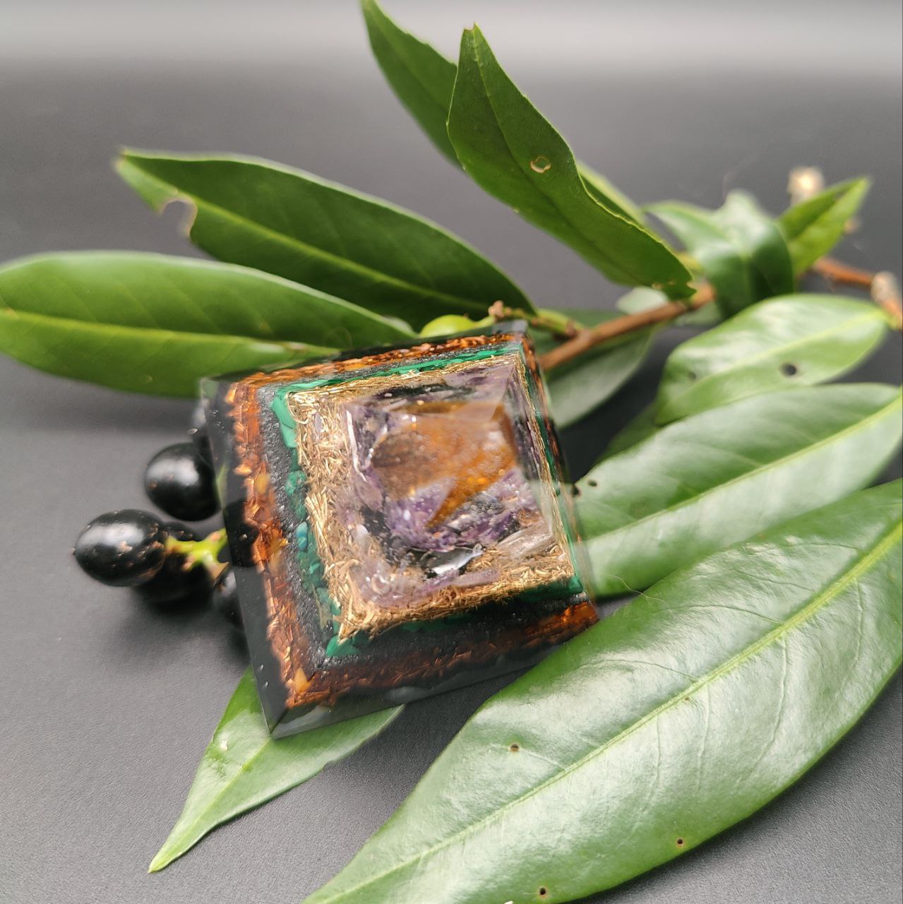 Mini-Pyramide - Metall Natur