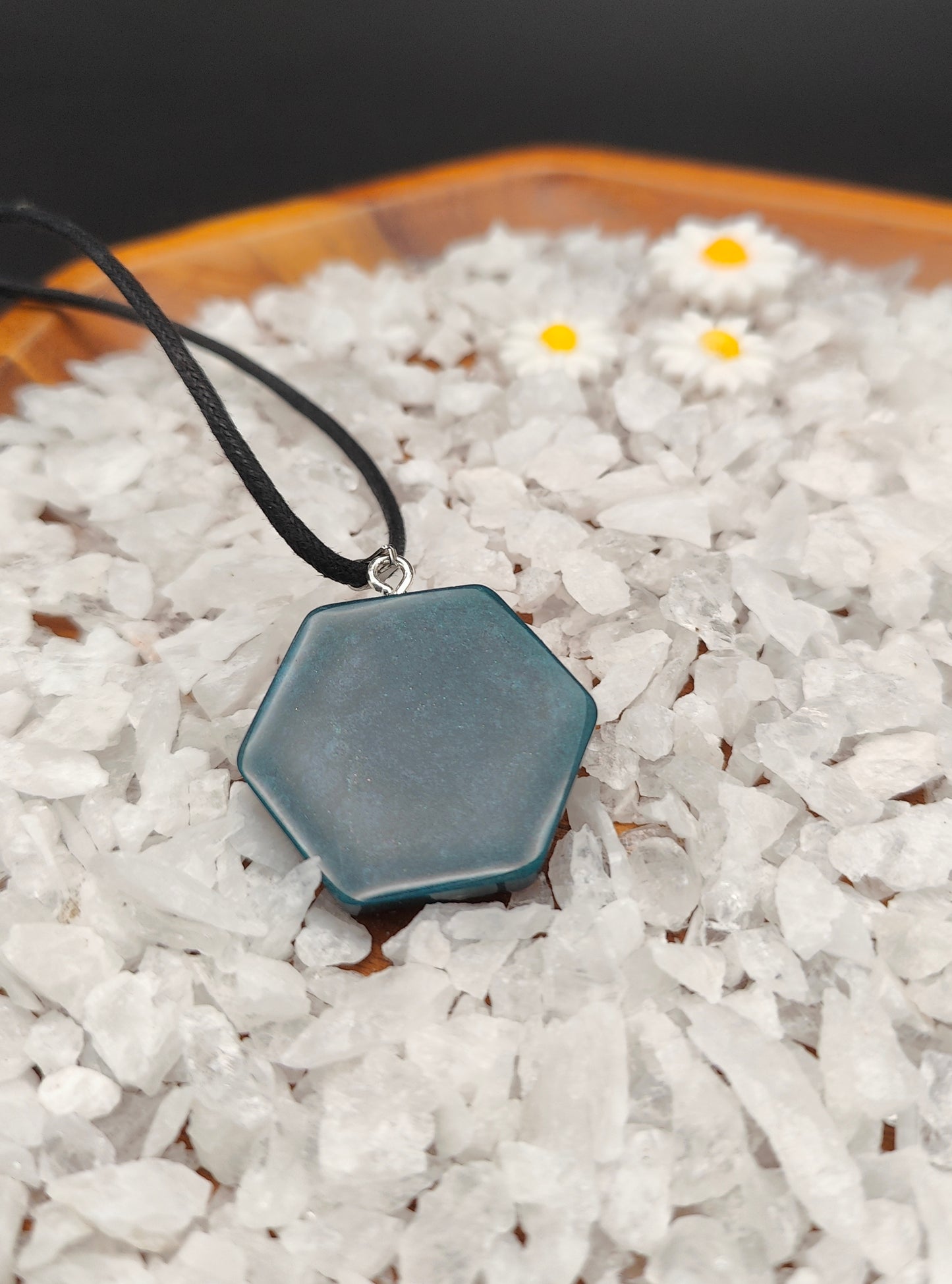 6-eckiges Orgon-Amulett mit Abalone-Muschel
