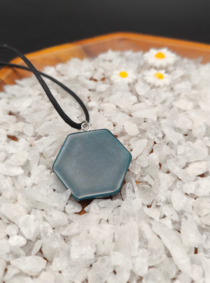 6-eckiges Orgon-Amulett mit Abalone-Muschel