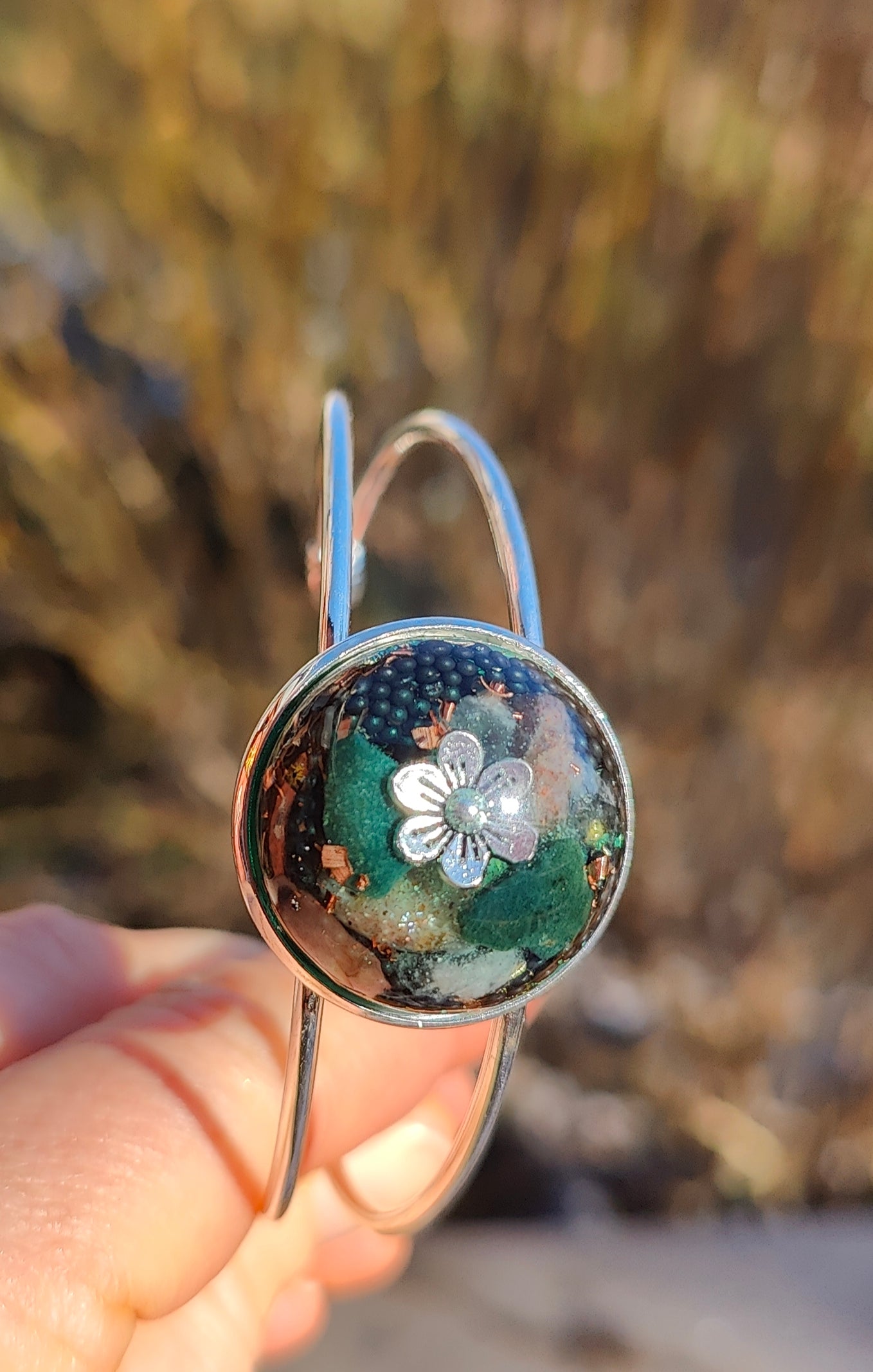 Orgonit-Armreif Moosachat