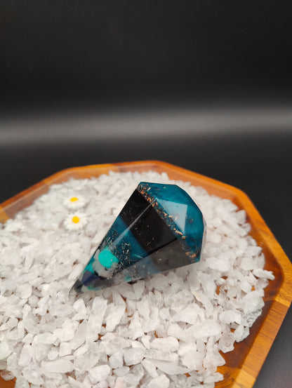 8-seitige Mini Pyramide "Herz & Erdung"