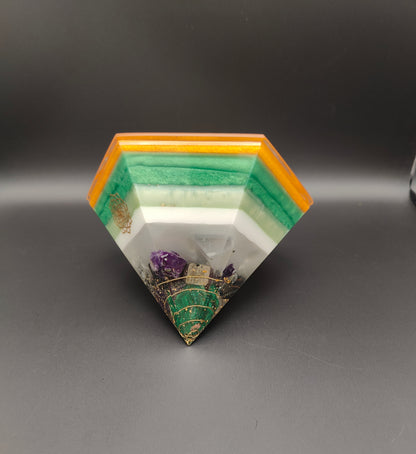 6-seitige Pyramide Malachit