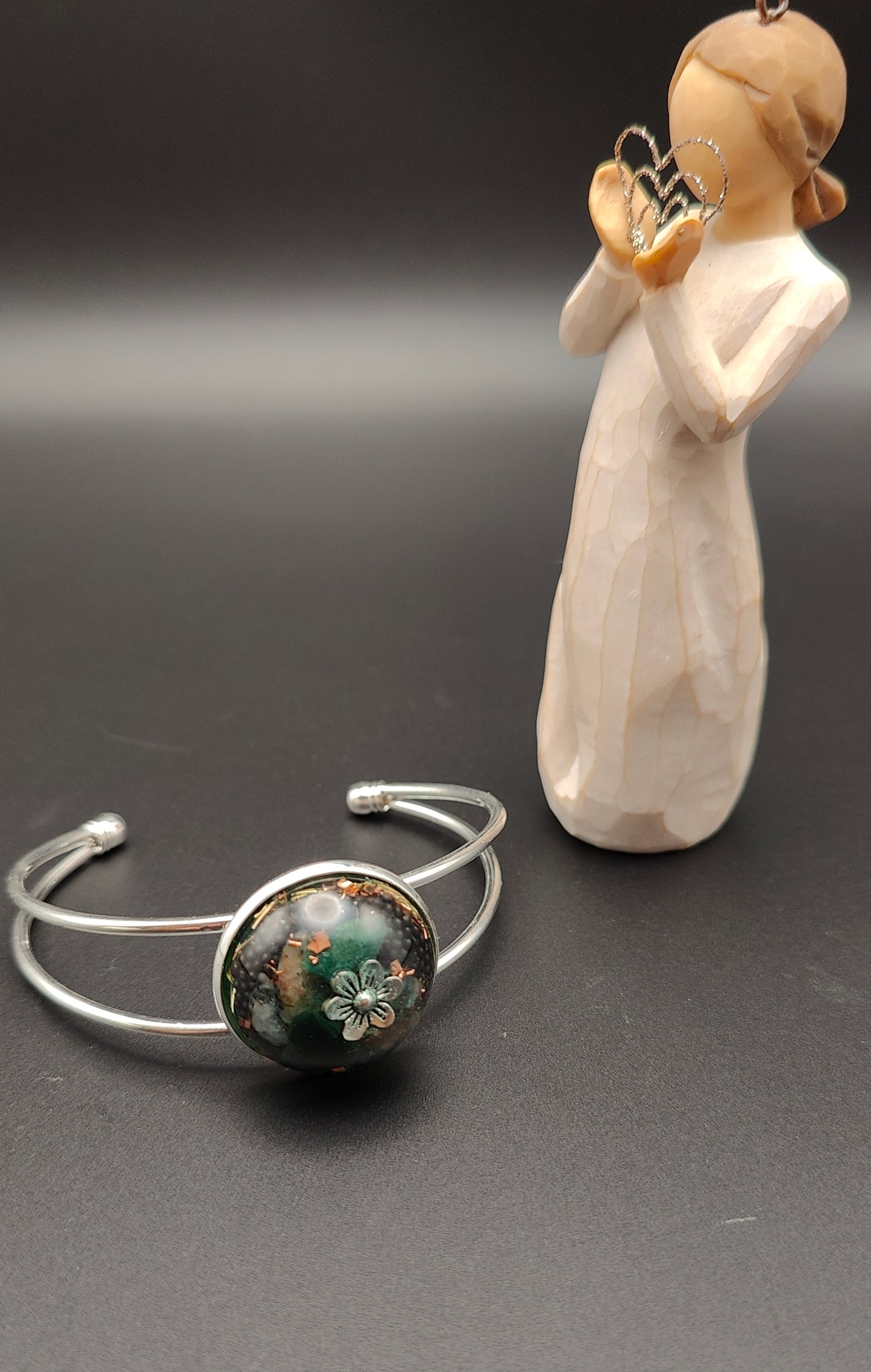 Orgonit-Armreif Moosachat