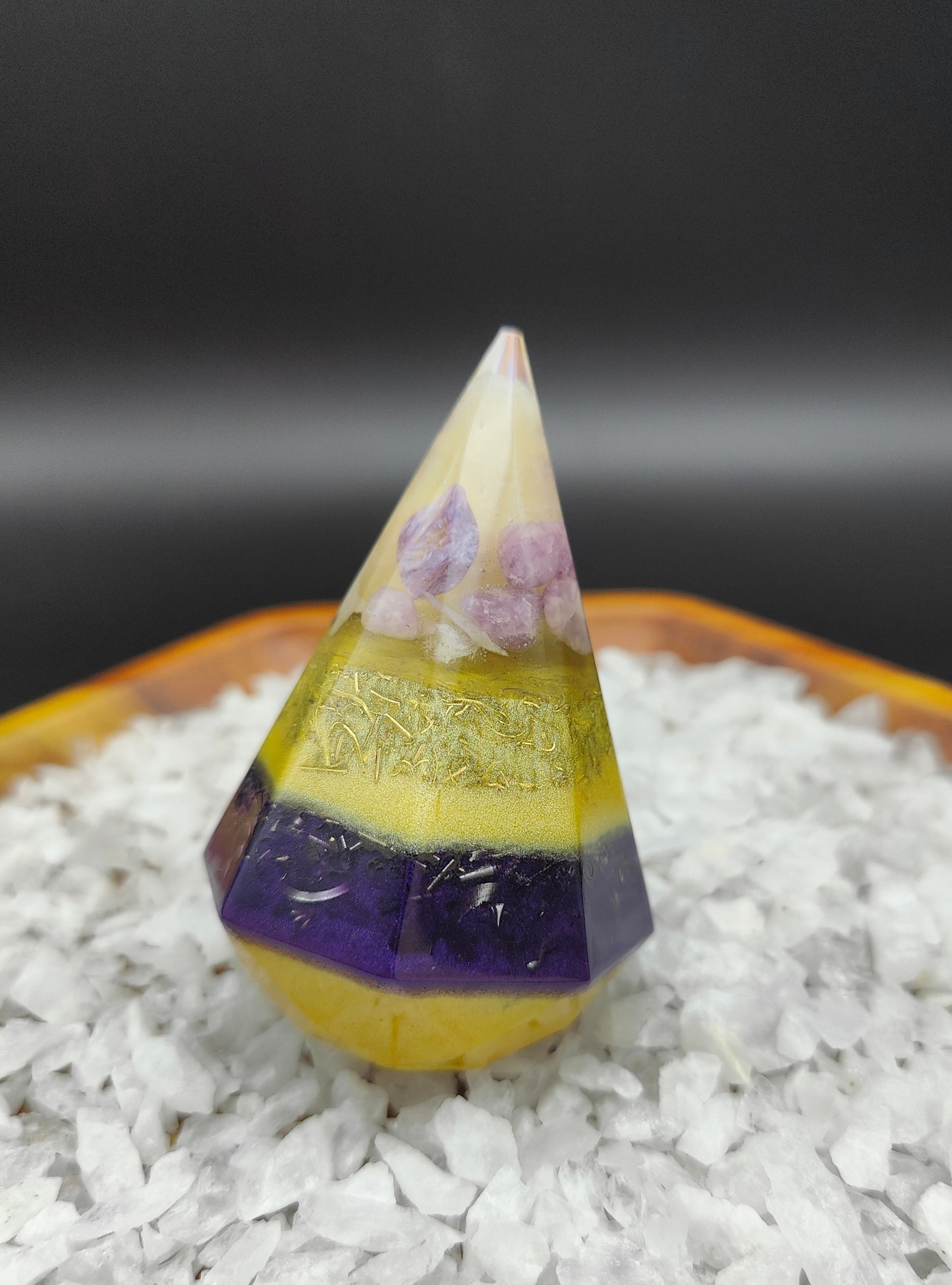 8-seitige Mini Pyramide "Gelassenheit & Leichtigkeit"